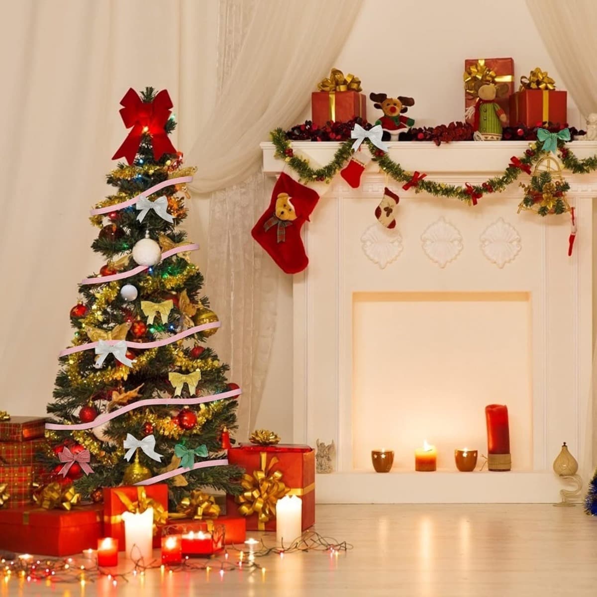 Geschenkbänder für Weihnachten