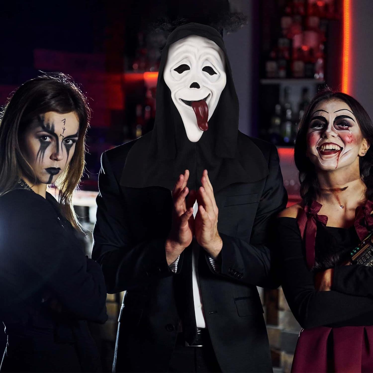 Halloween-Geistermaske, weiß