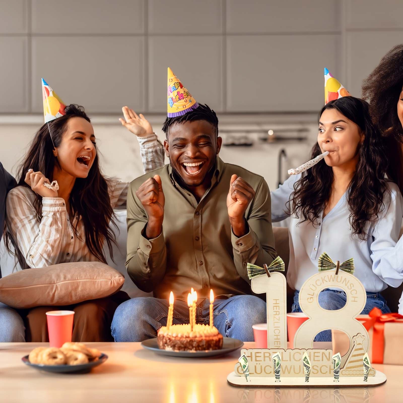 Geldgeschenk-Deko zum 18. Geburtstag