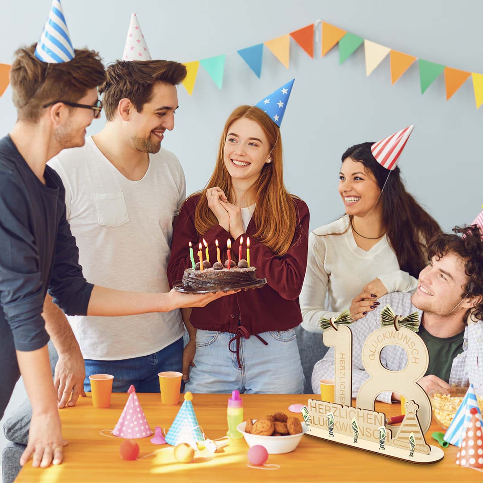 Geldgeschenk-Deko zum 18. Geburtstag