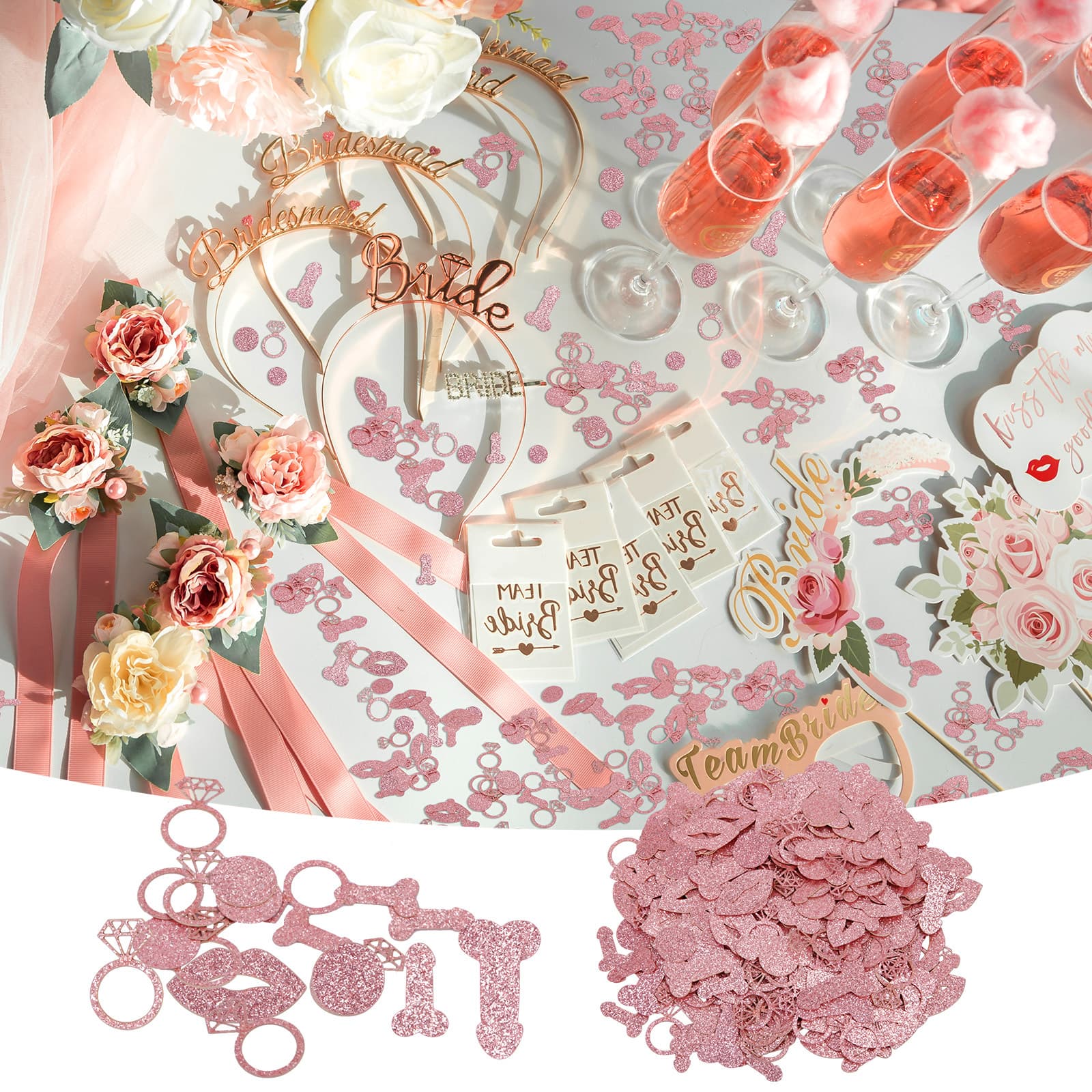 Konfetti in Roségold