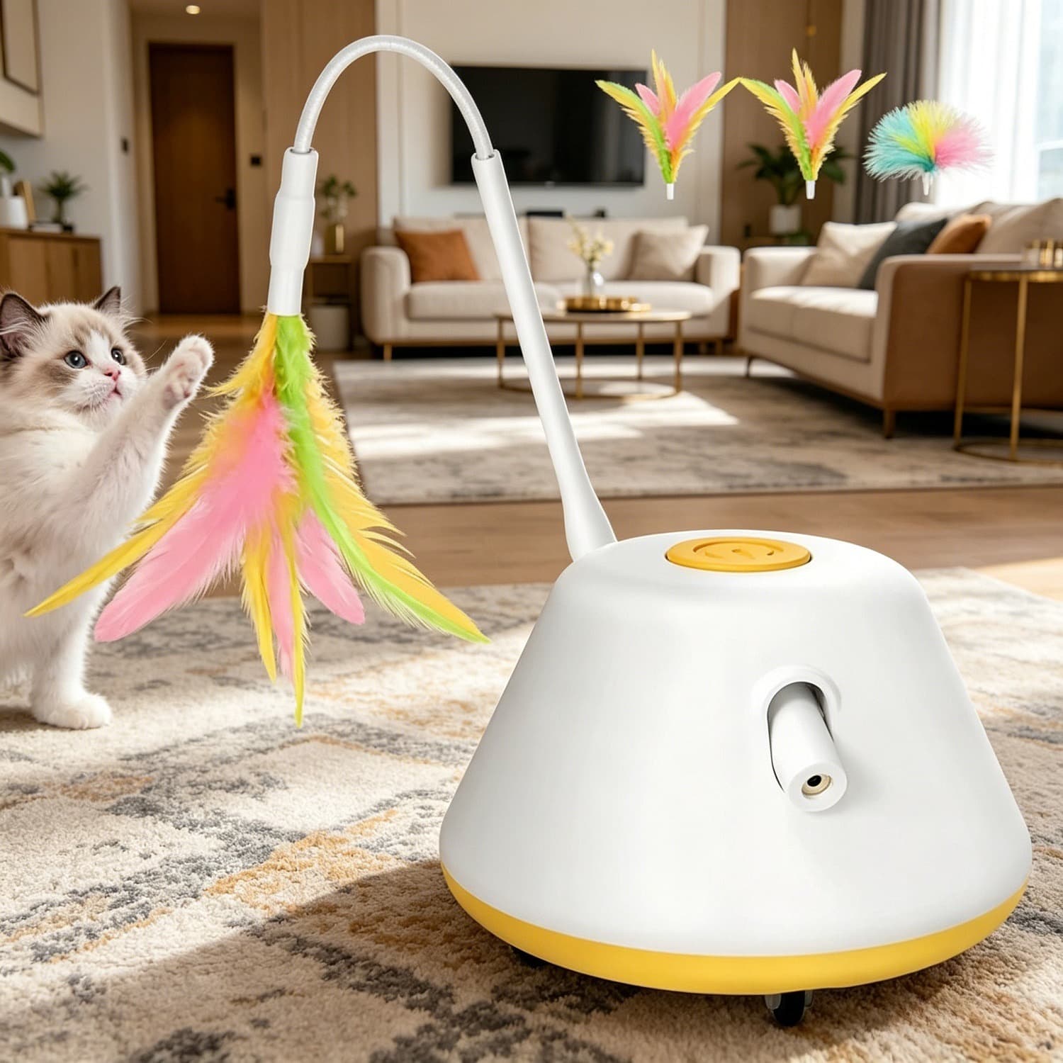 Katzenspielzeug in Gelb