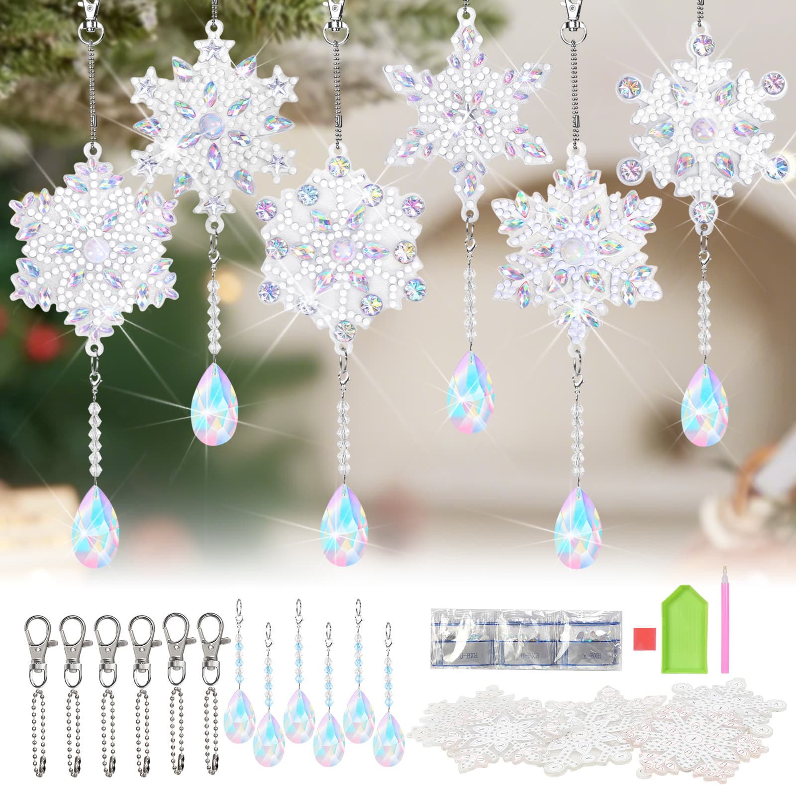 Diamond-Painting Weihnachts-Anhänger