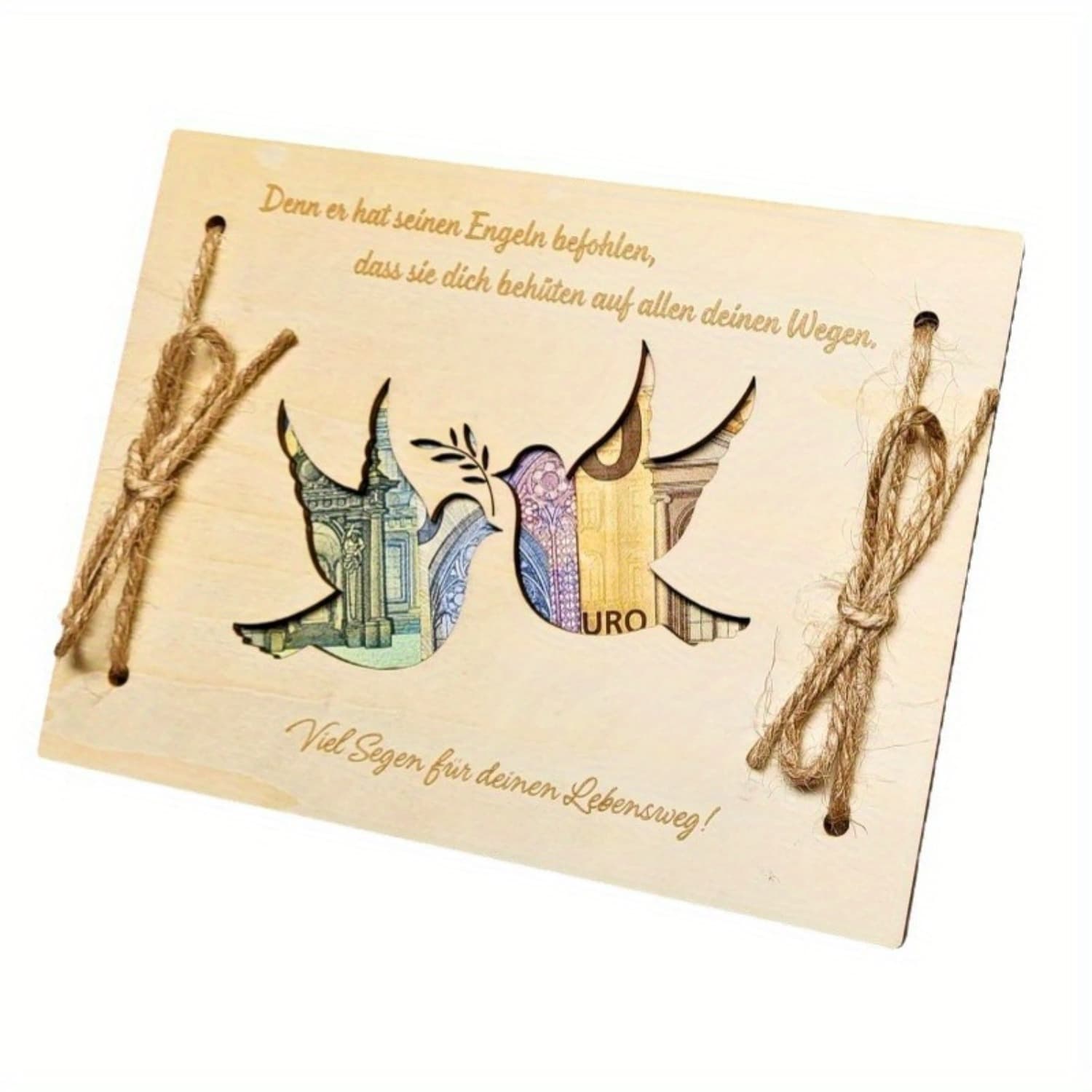 Geldgeschenk-Karte zur Taufe mit Taube
