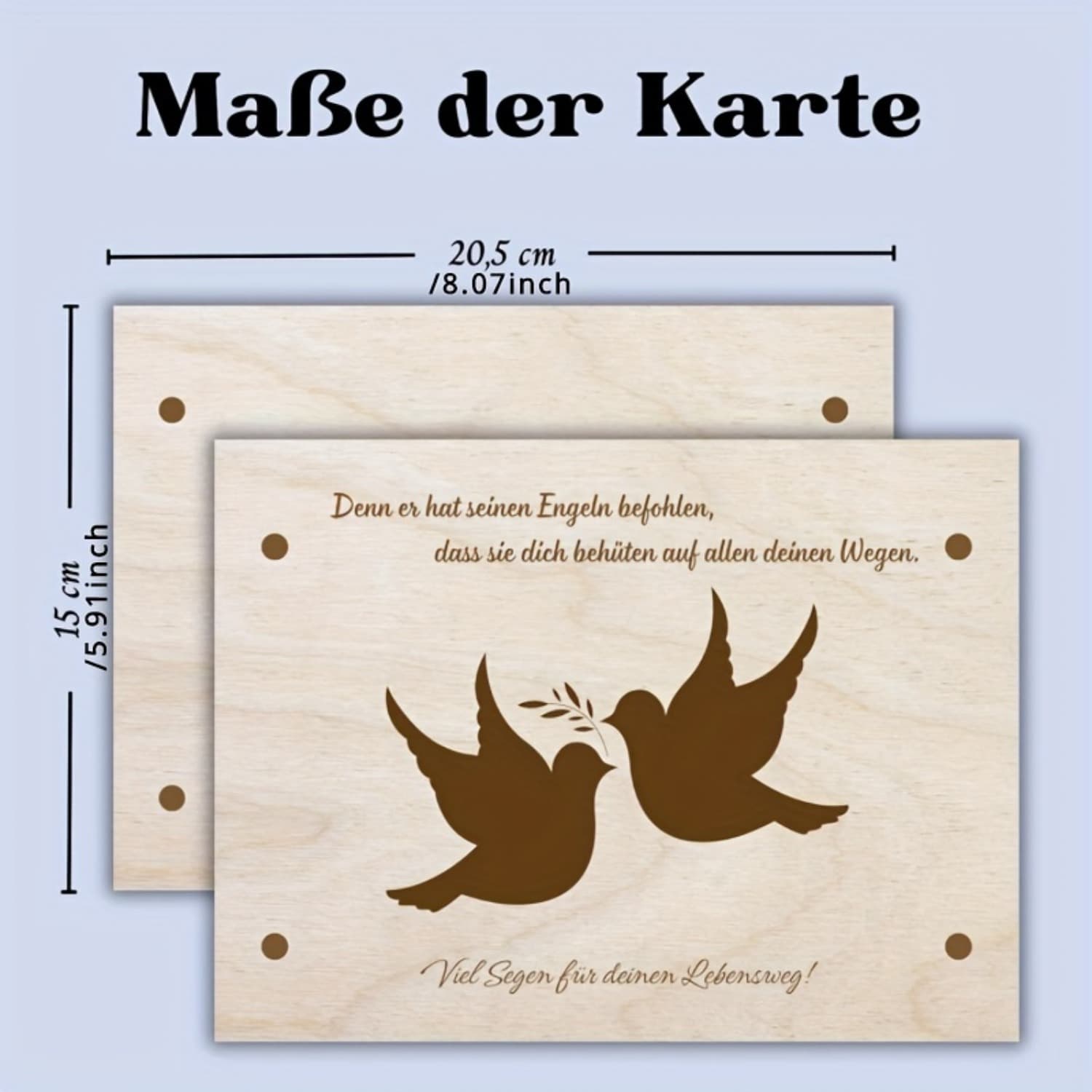 Geldgeschenk-Karte zur Taufe mit Taube