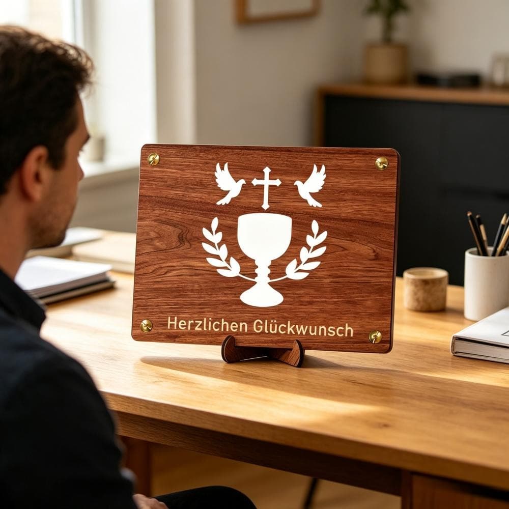 Holz-Kelch als Tischdeko
