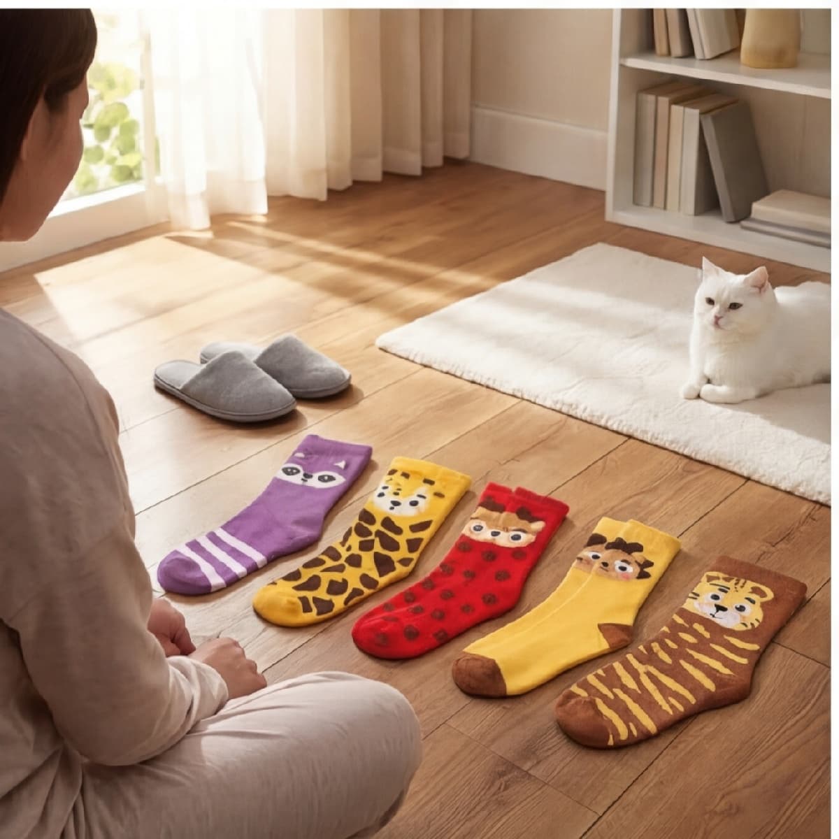 Damensocken mit Tiermotiven