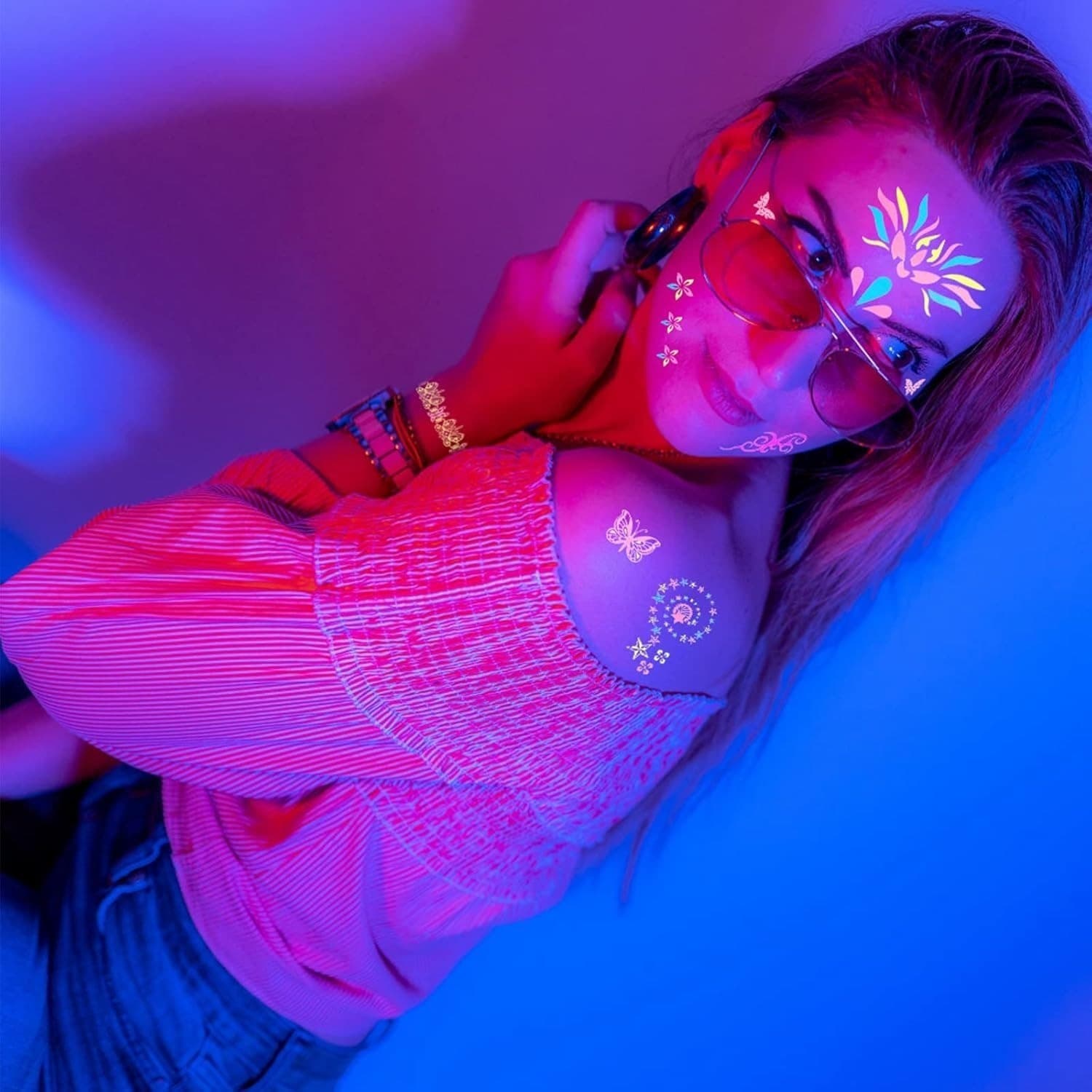 Neon-Sticker für Schwarzlicht