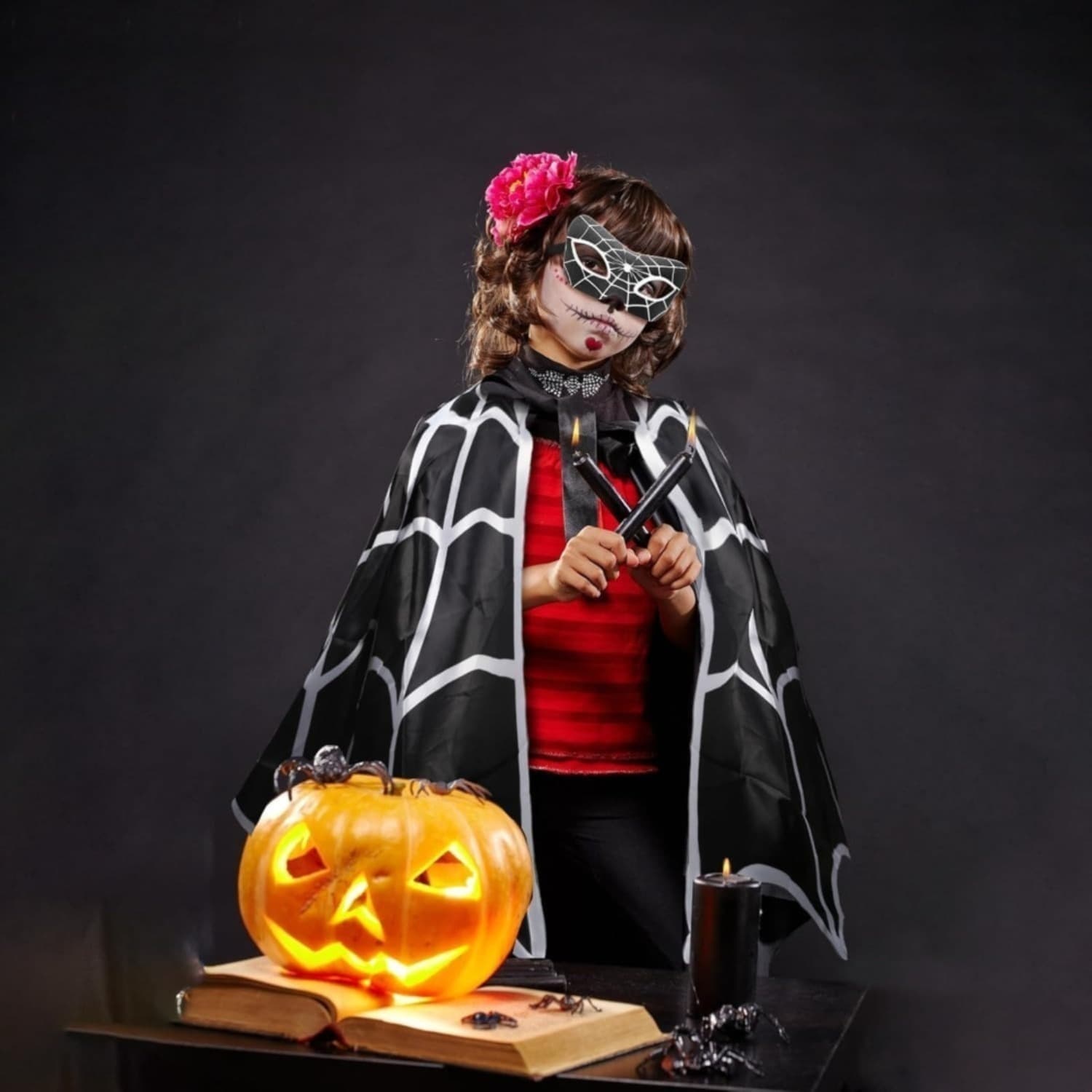 Halloween-Spinnen-Umhang