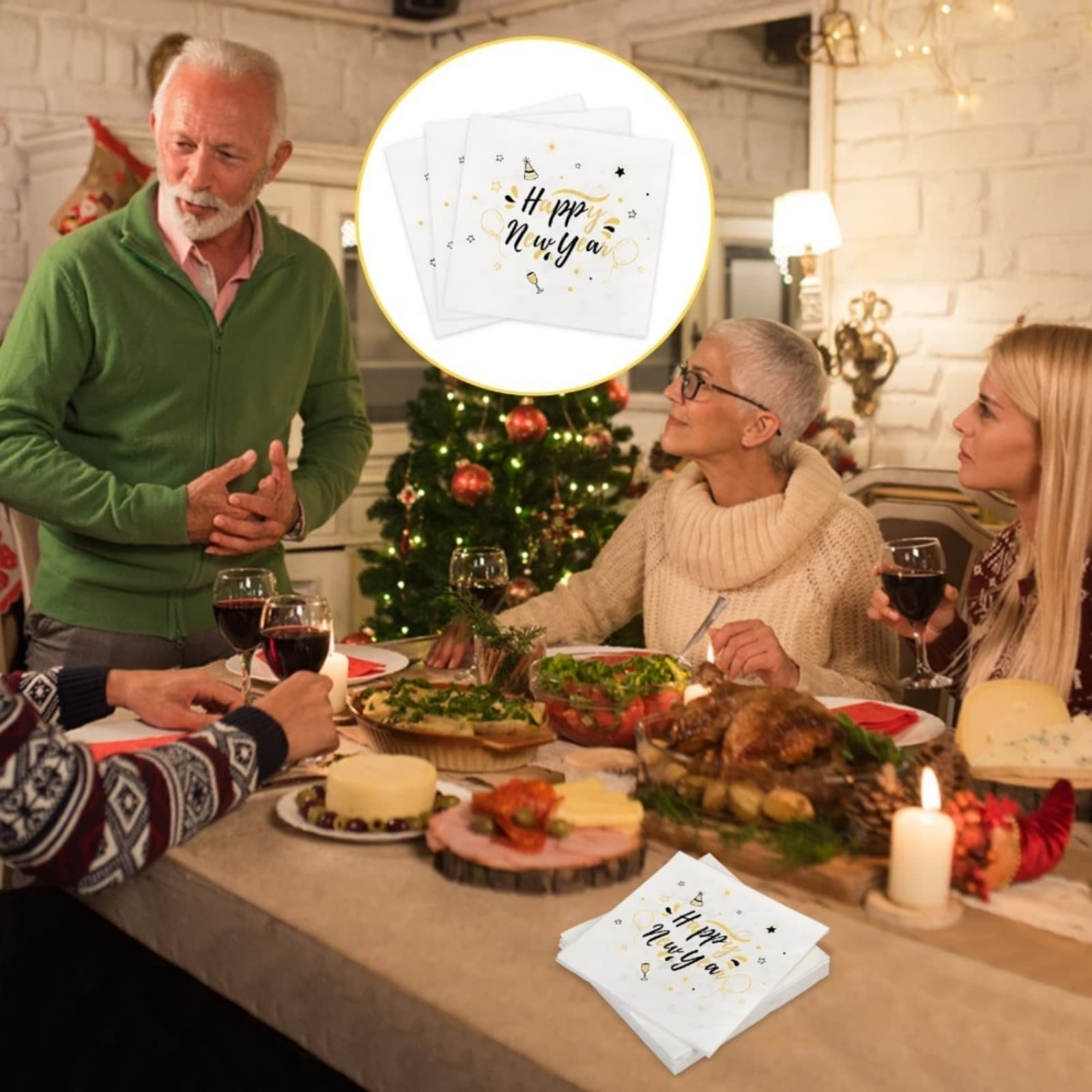 Silvester-Servietten