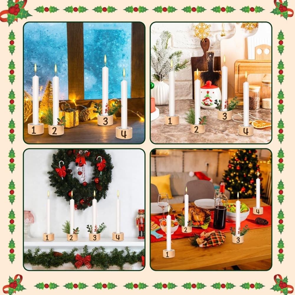 Holz-Kerzenhalter für den Advent