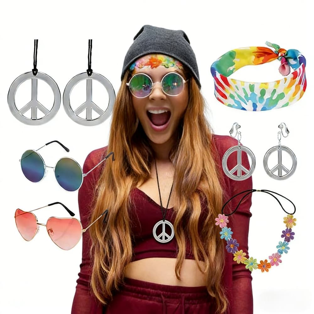 Hippie-Schmuck-Set in Silber