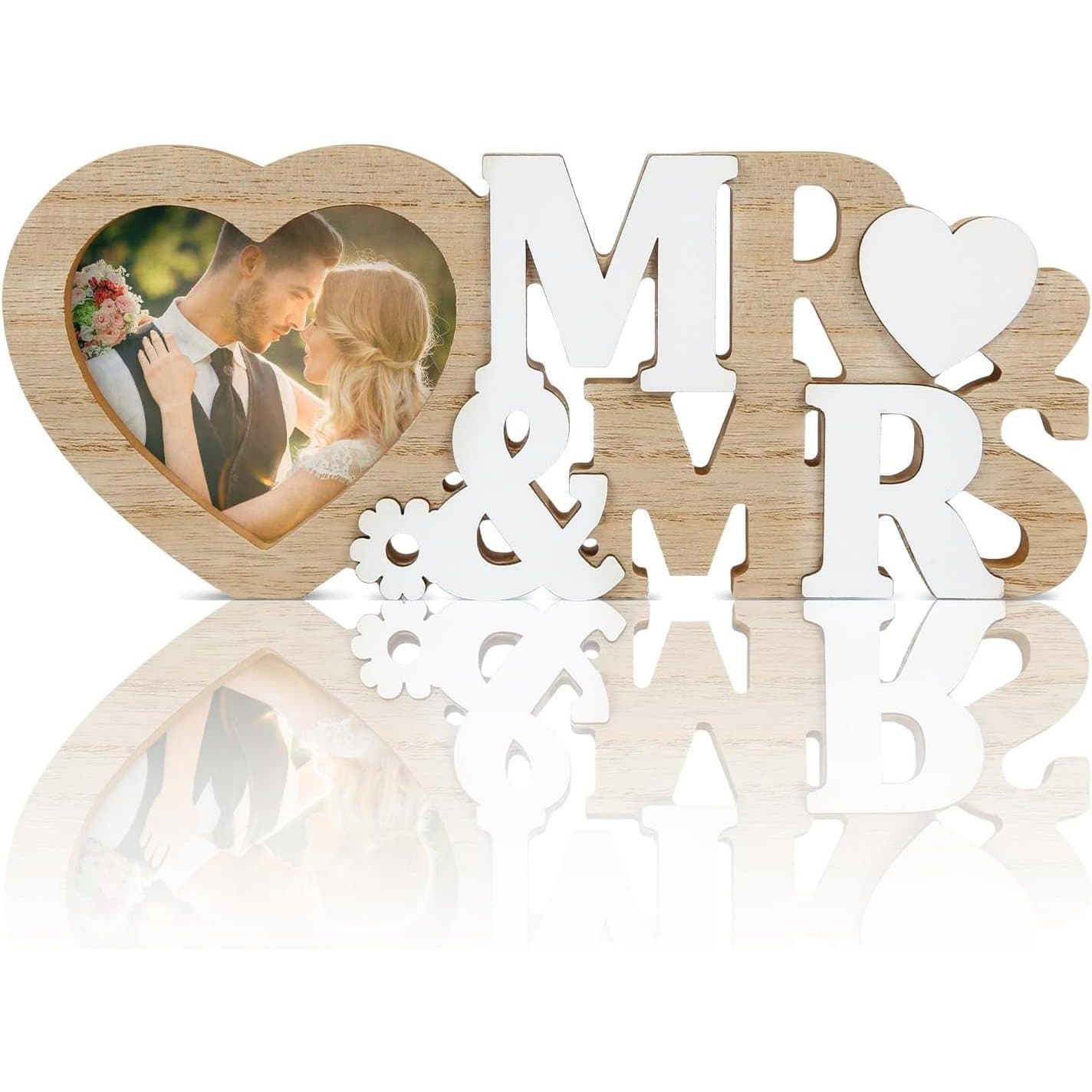 Herz-Bilderrahmen „Mr & Mrs“