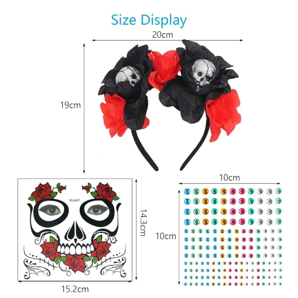 Haarreifen mit Totenkopf