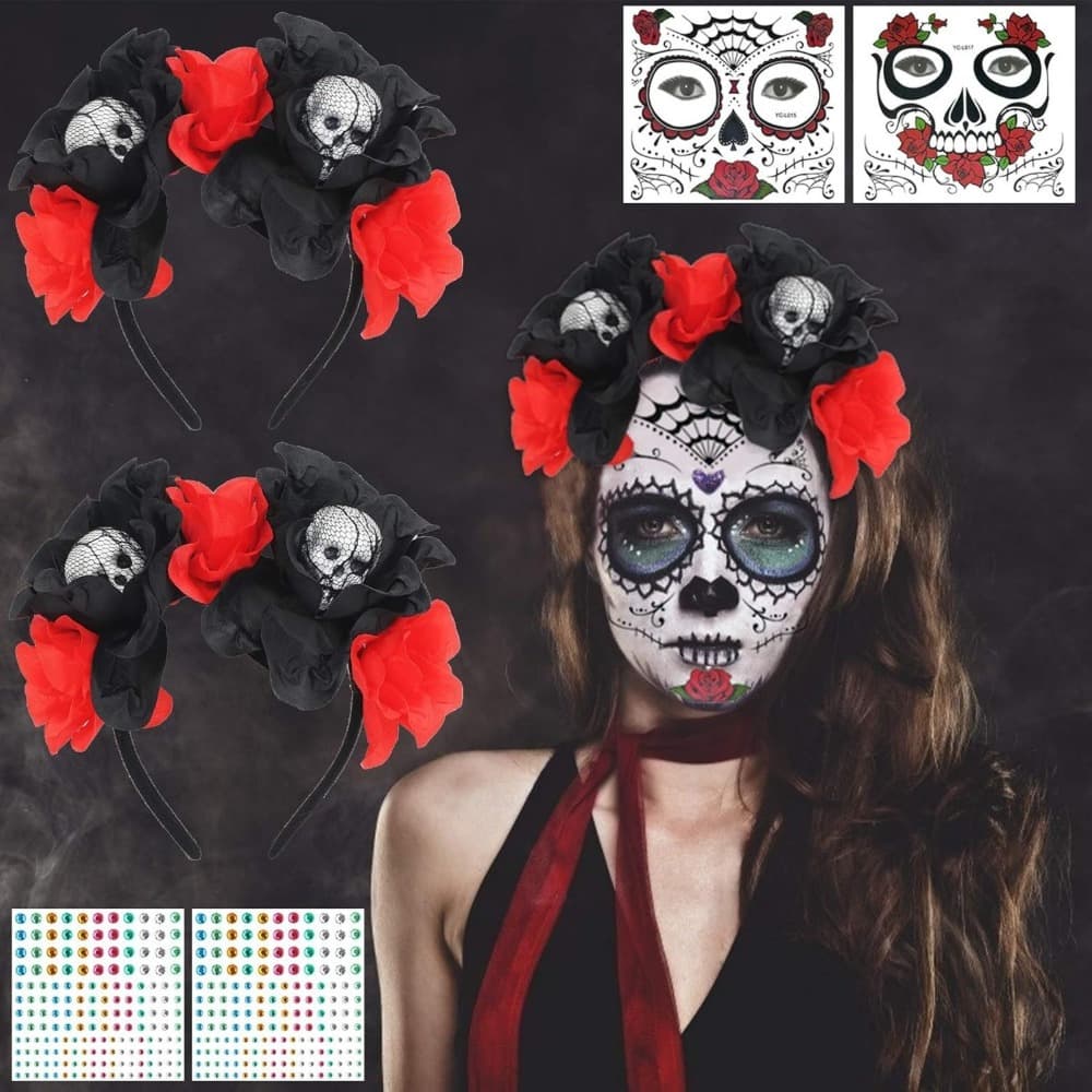 Haarreifen mit Totenkopf