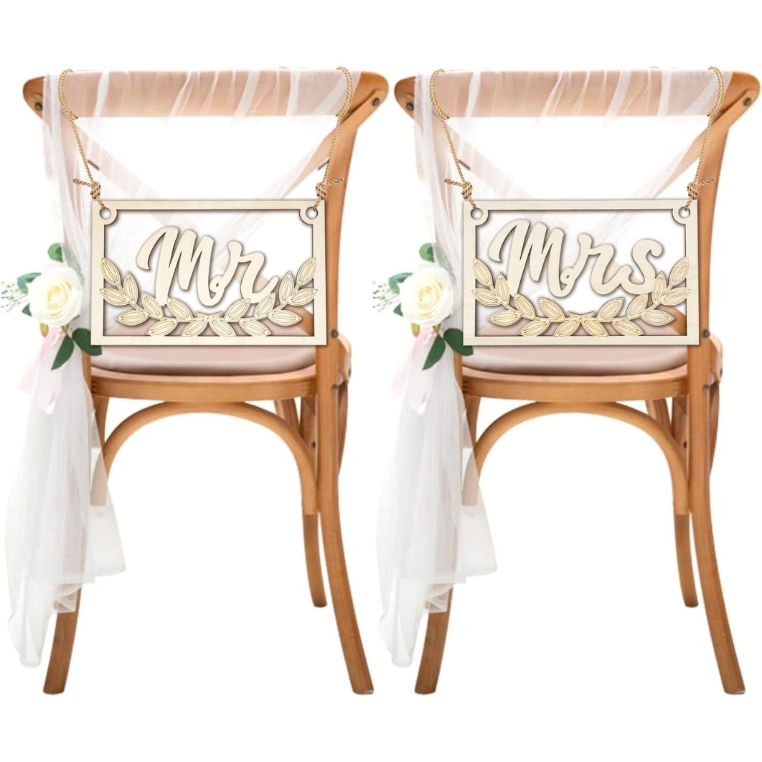 Stuhlschilder „Mr“ und „Mrs“
