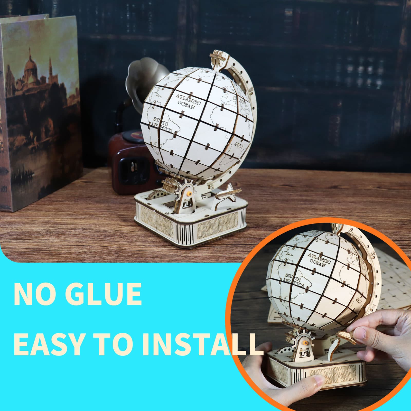 3D-Holzpuzzle Globus