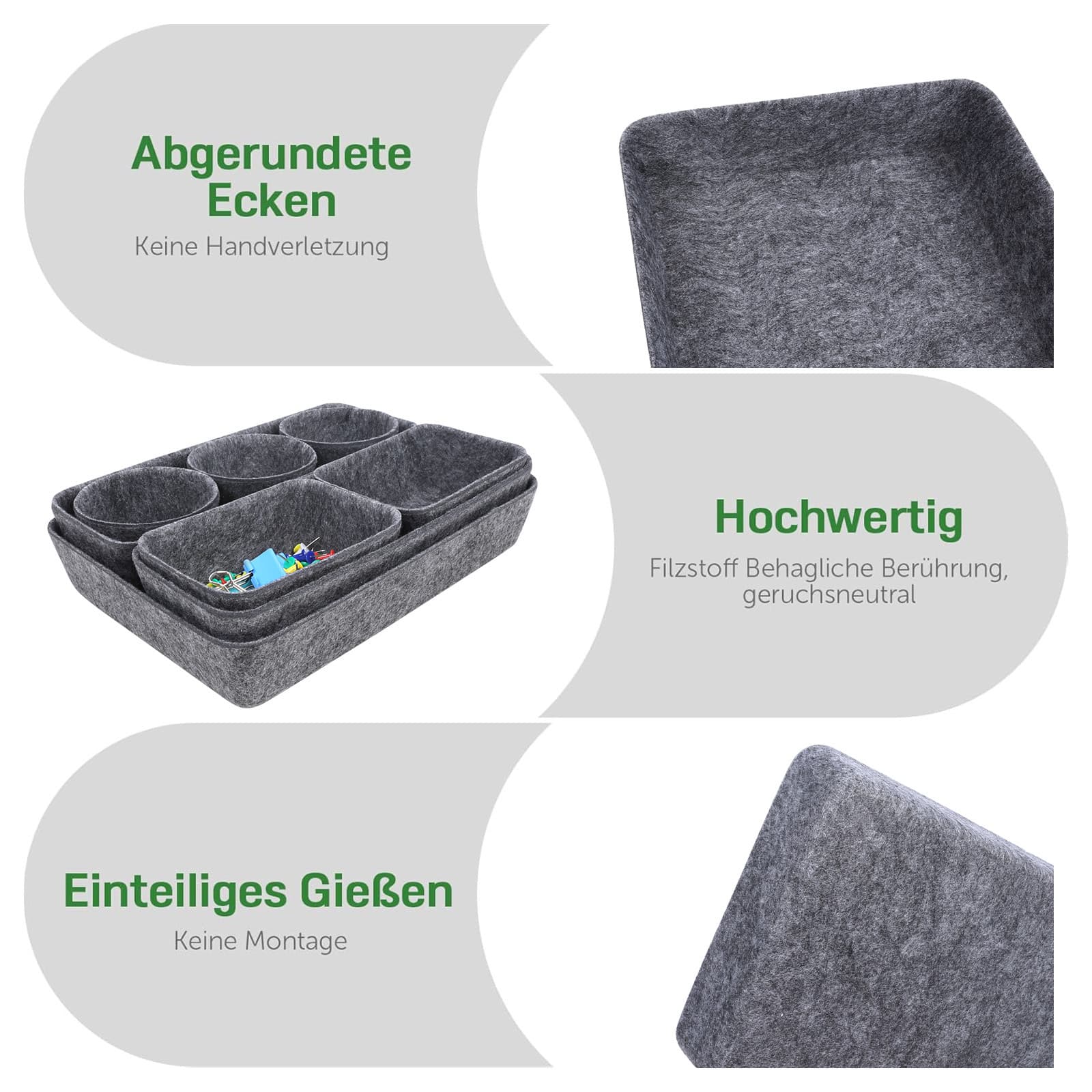 Filz-Schubladen-Organizer