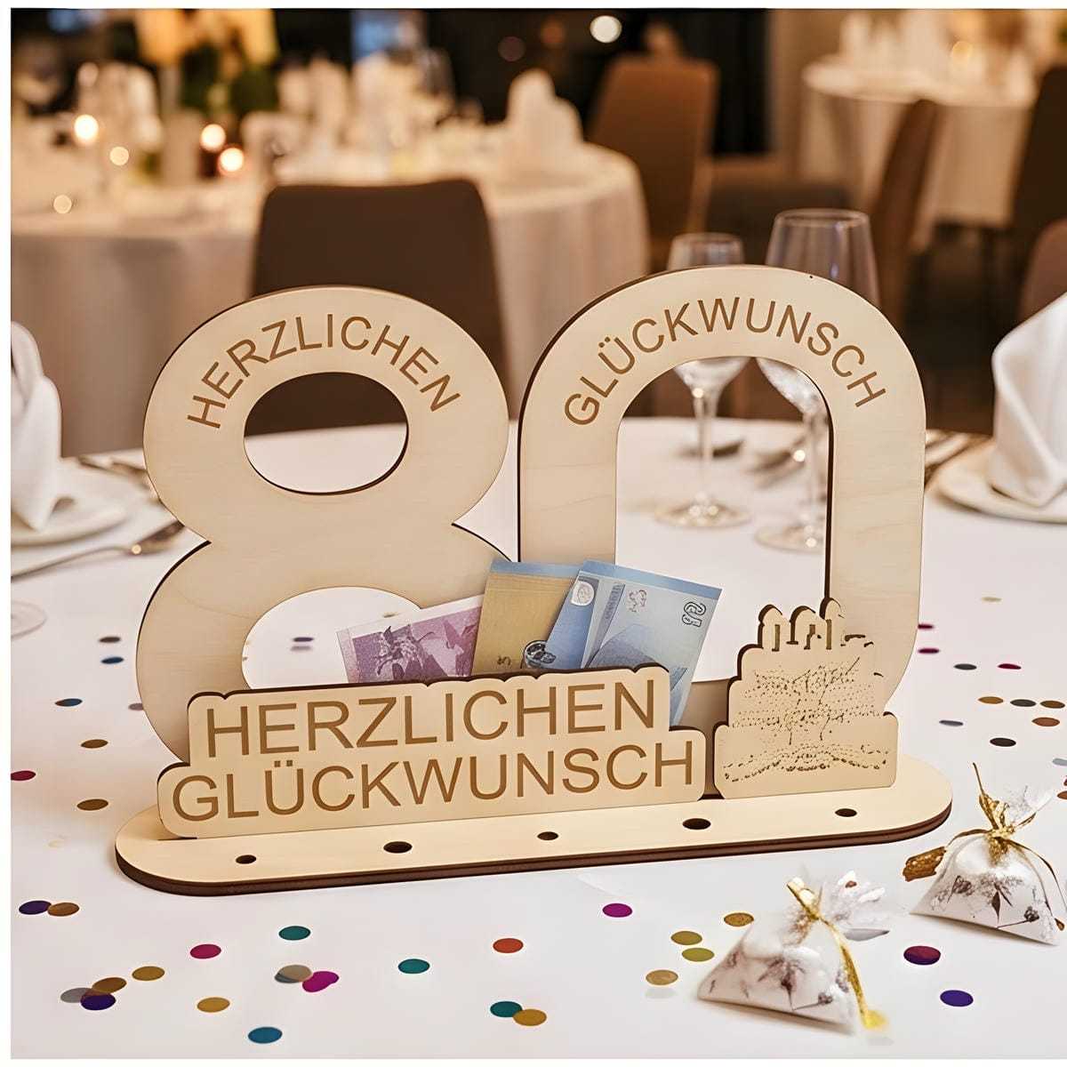 Holz-Deko zum Geburtstag