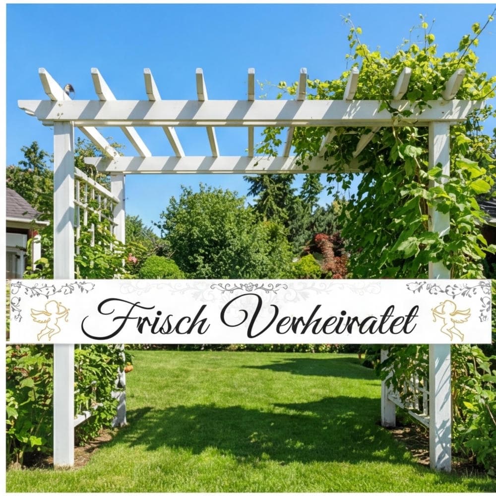 Stoffbanner zur Hochzeit
