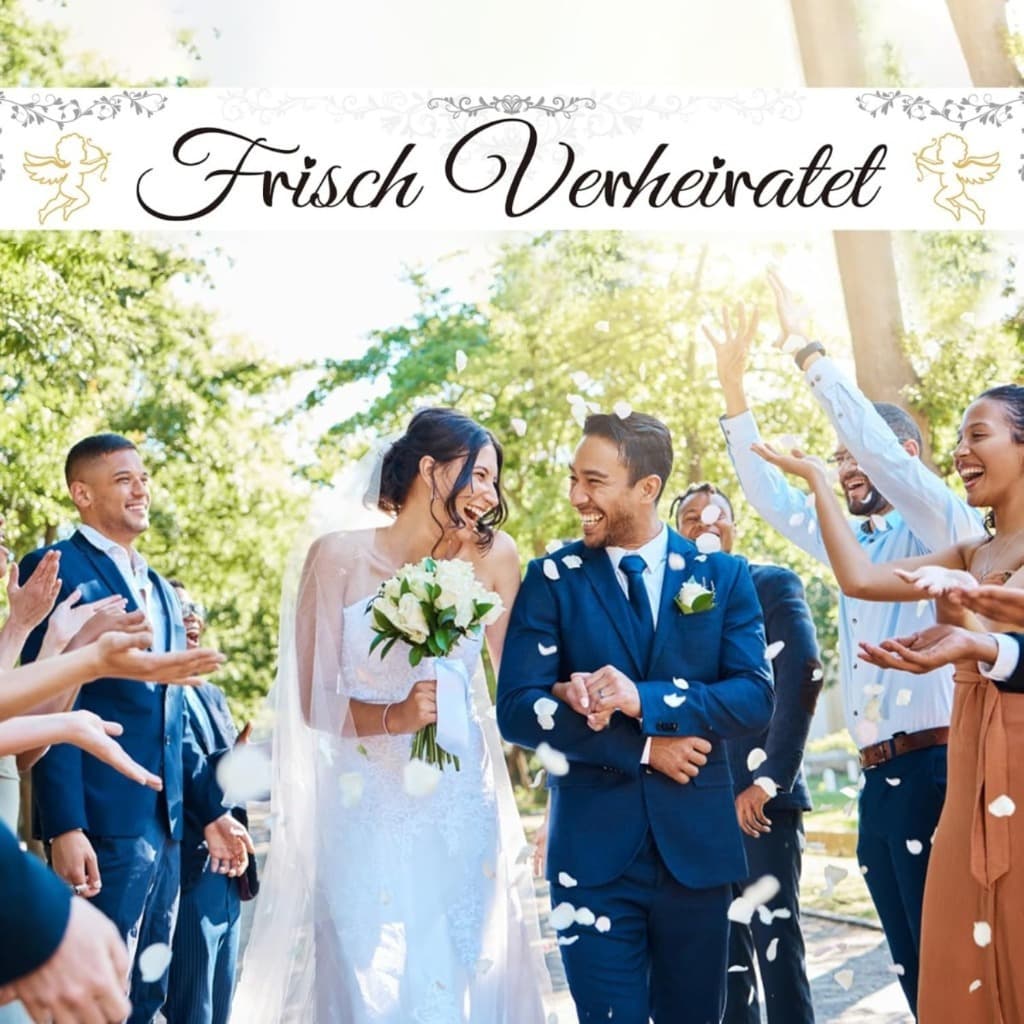 Stoffbanner zur Hochzeit