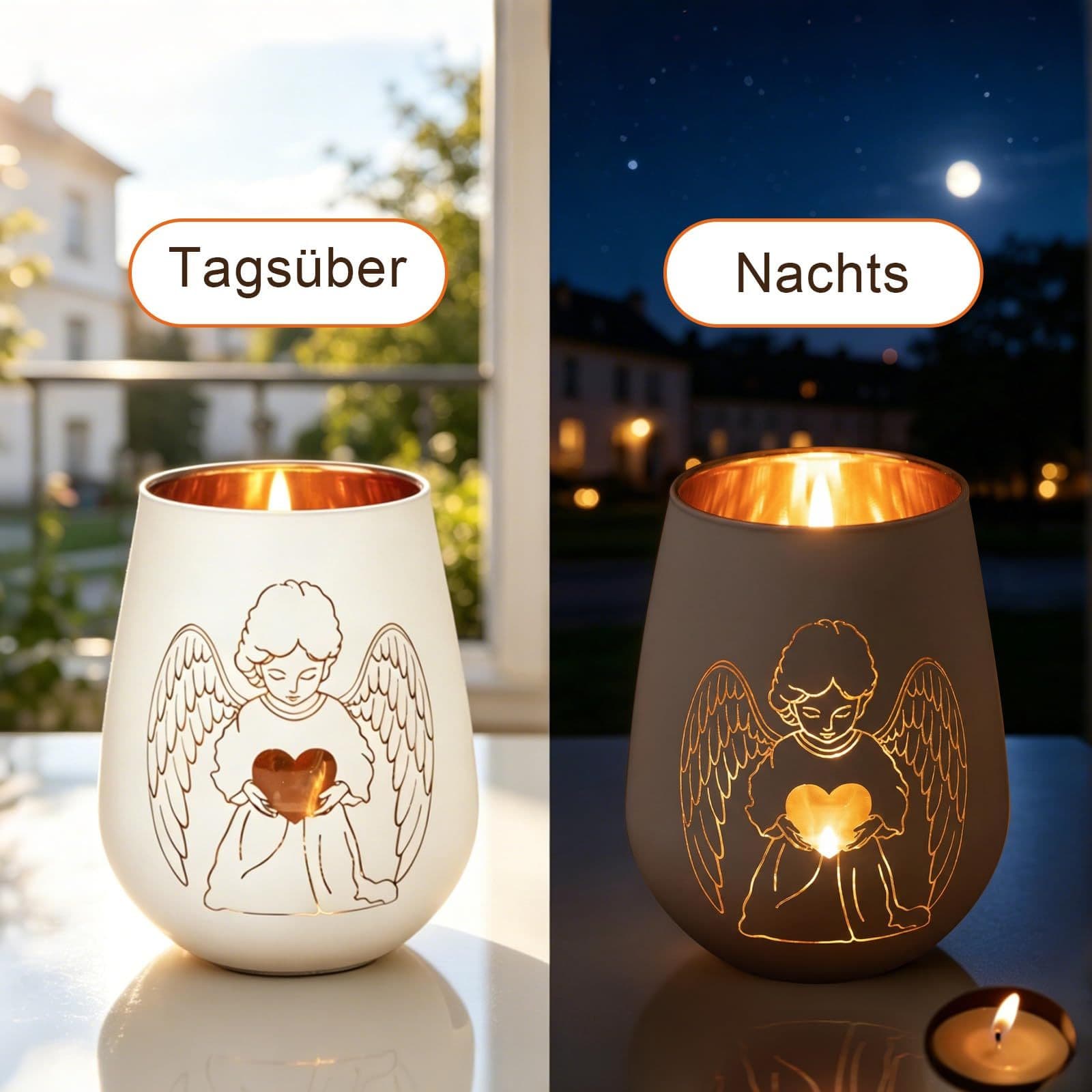Teelichthalter Schutzengel