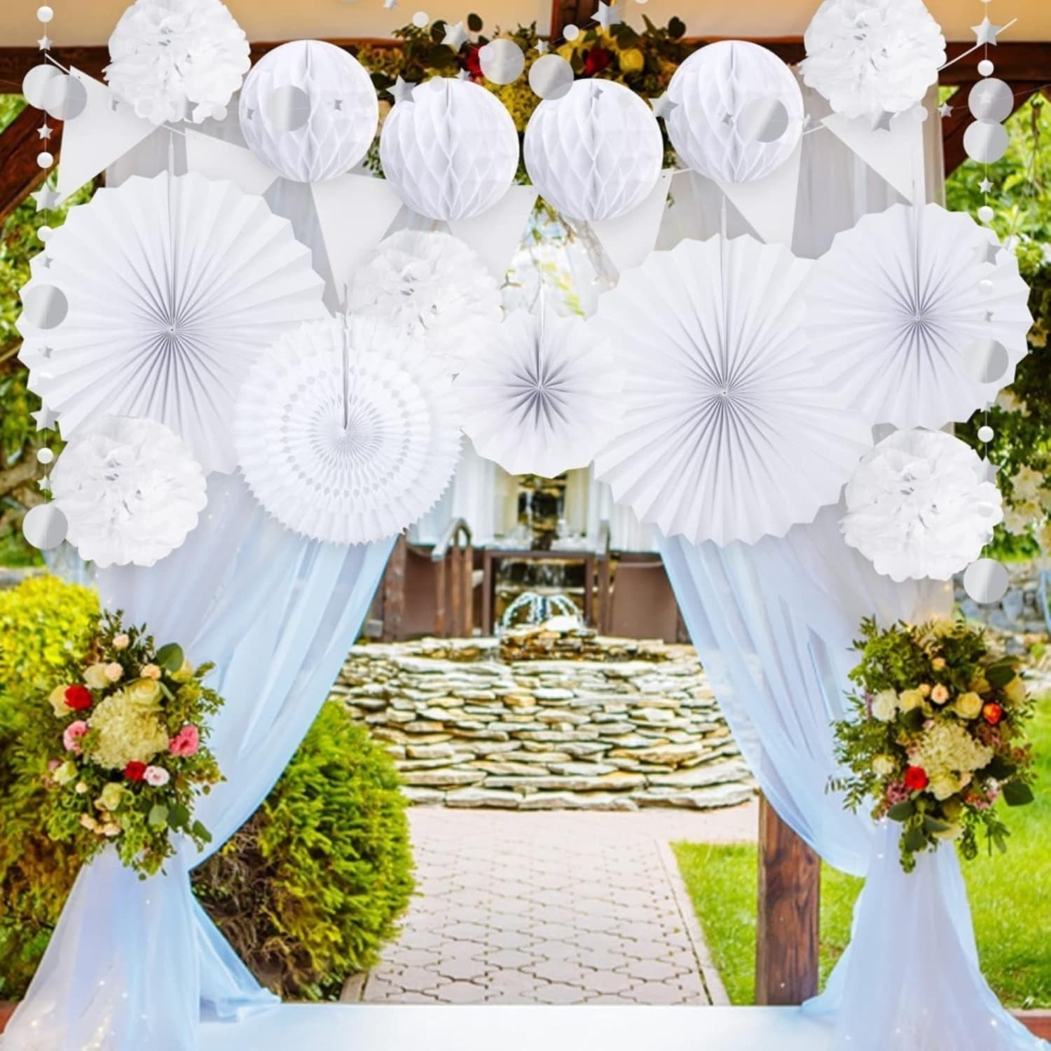 Papierfächer für die Hochzeit