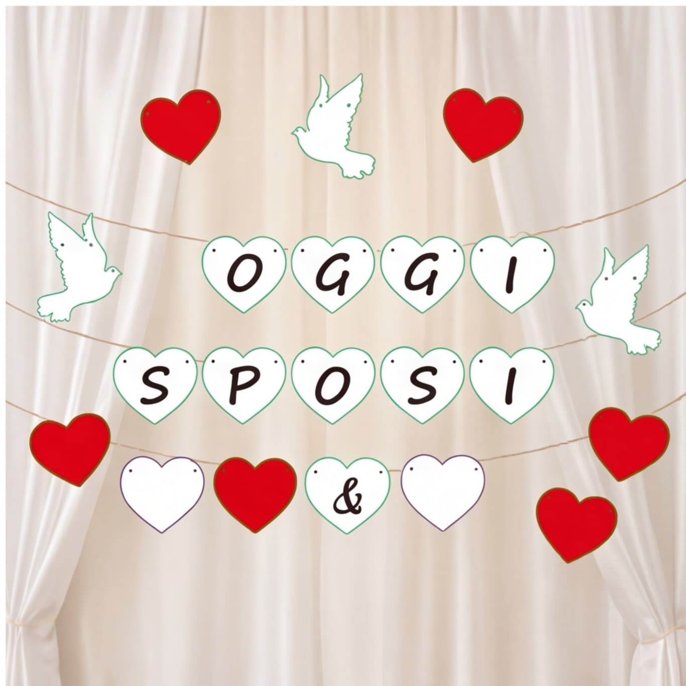 Wimpelkette „Oggi Sposi“