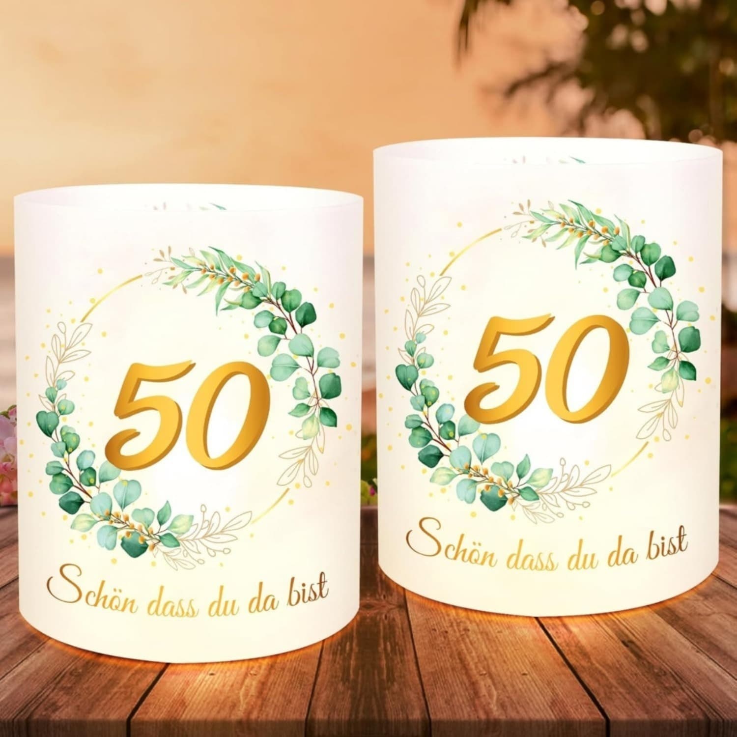 Laternen-Set Goldene Hochzeit