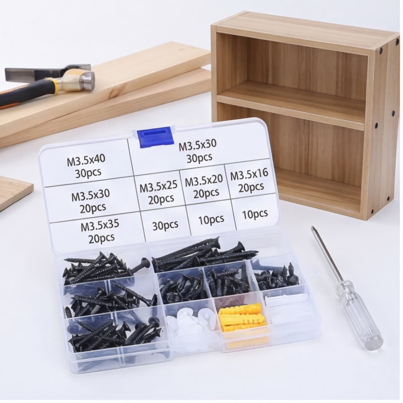 Holzschrauben-Set mit Box