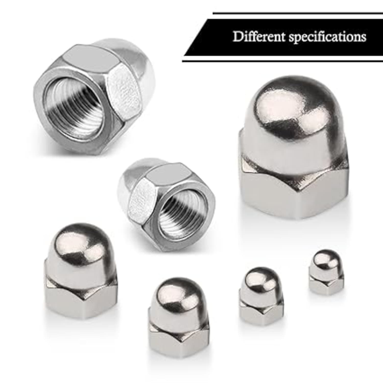 Hutmuttern-Set aus Edelstahl