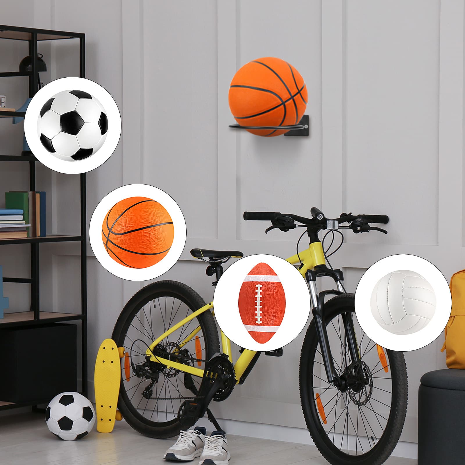 Wandhalterungen für Basketbälle