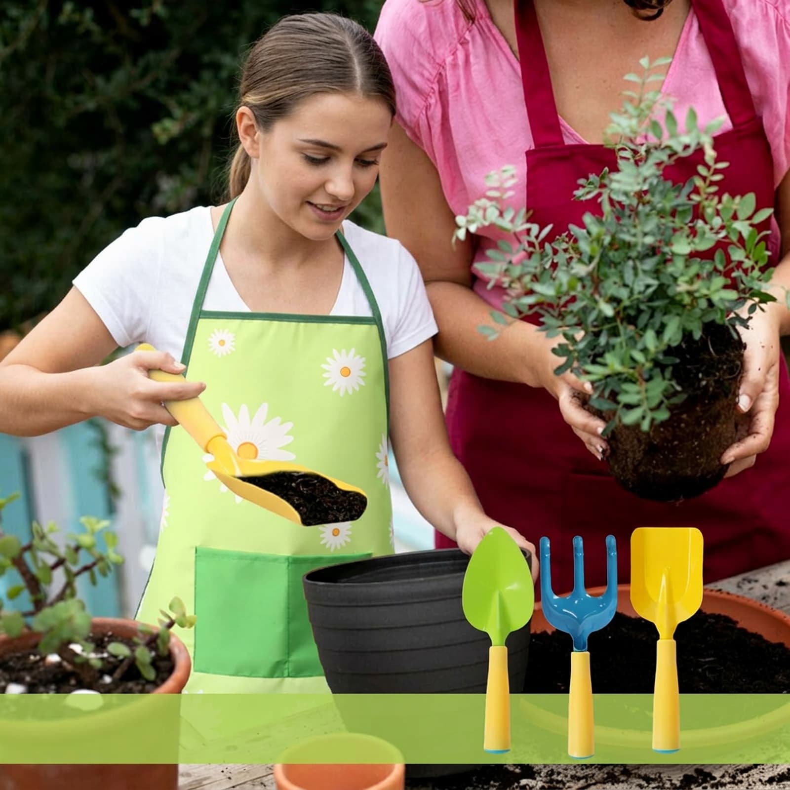 Gartenwerkzeug-Set mit Schürze