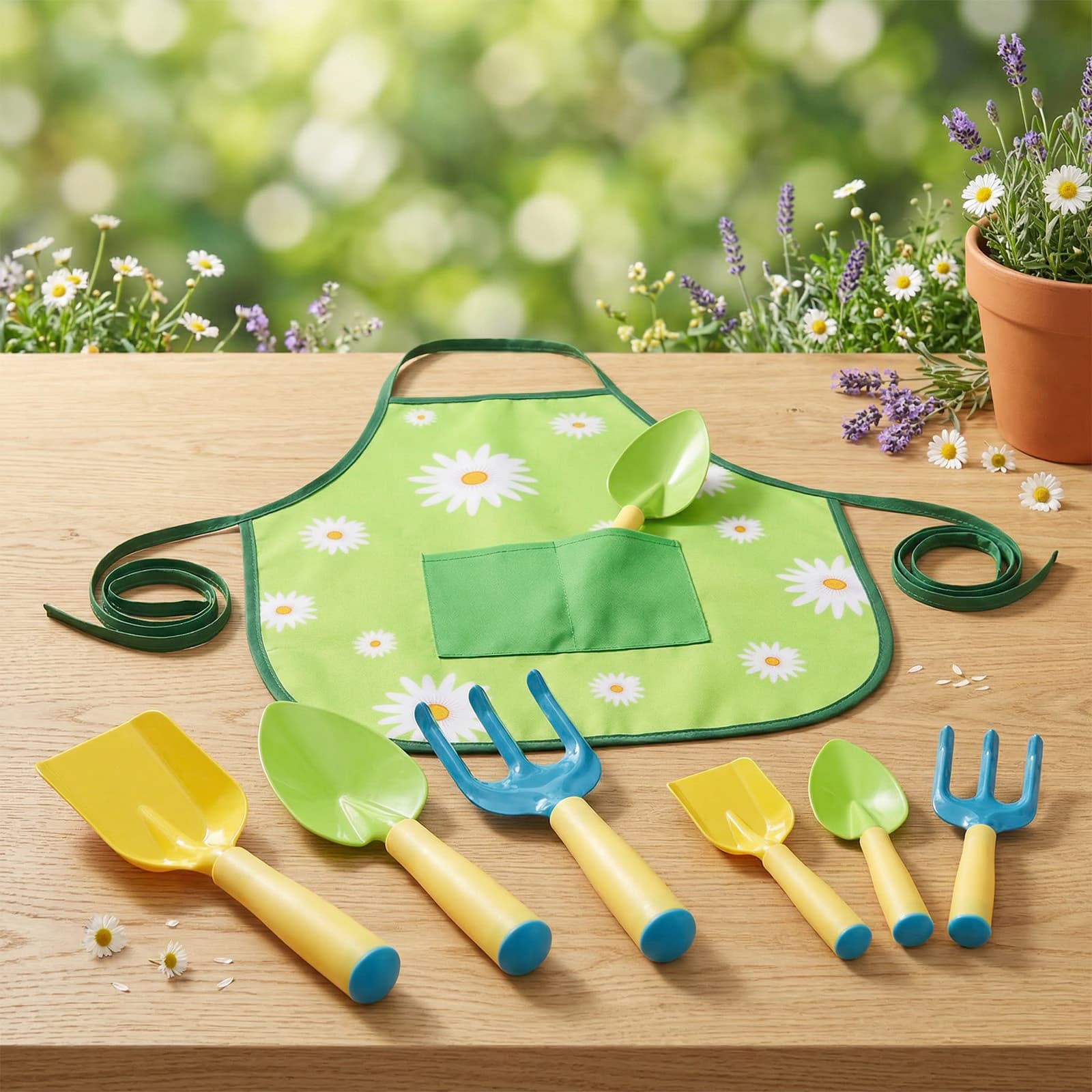 Gartenwerkzeug-Set mit Schürze
