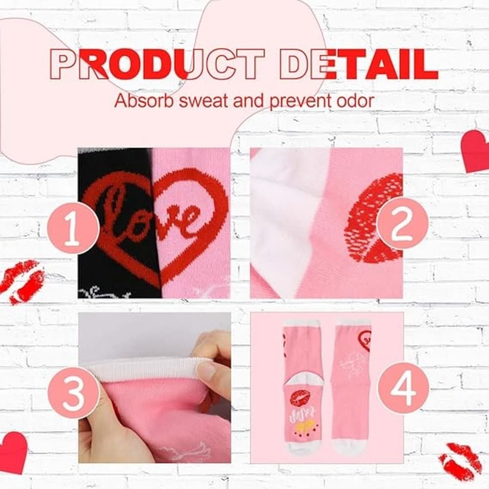 Partnersocken in Rosa und Schwarz