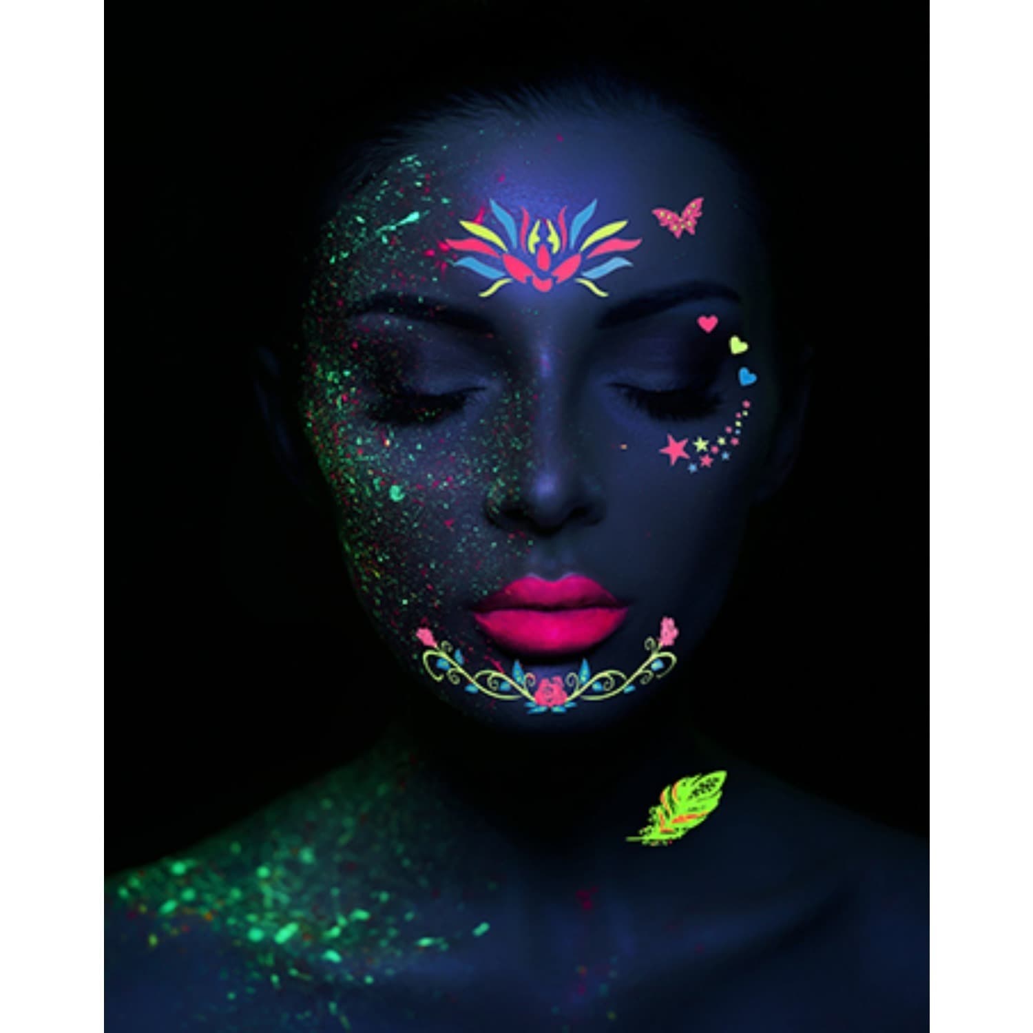 Neon-Sticker für Schwarzlicht