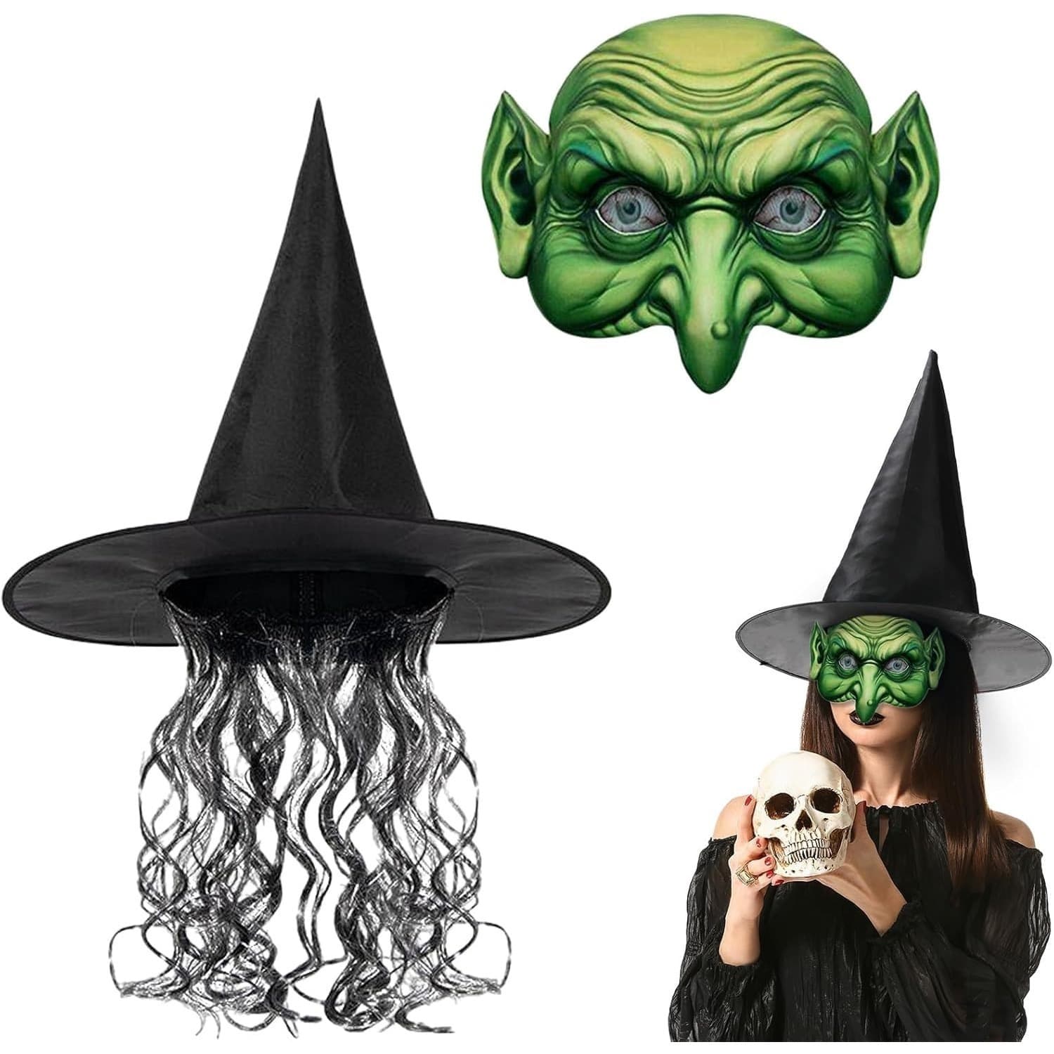 Halloween-Hexenmasken
