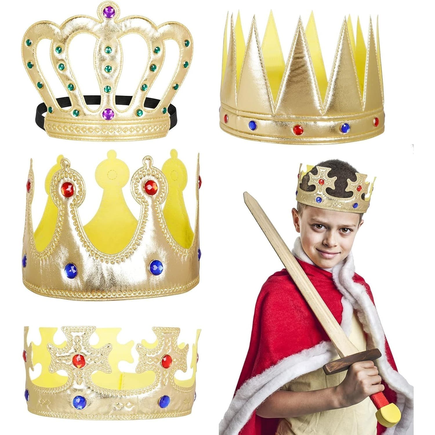 Kronen-Set in Gold