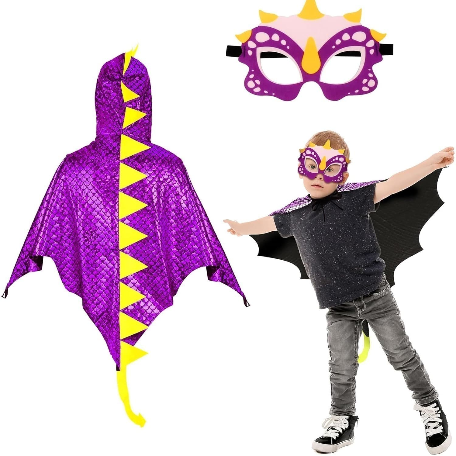 Dinosaurier-Umhang mit Maske