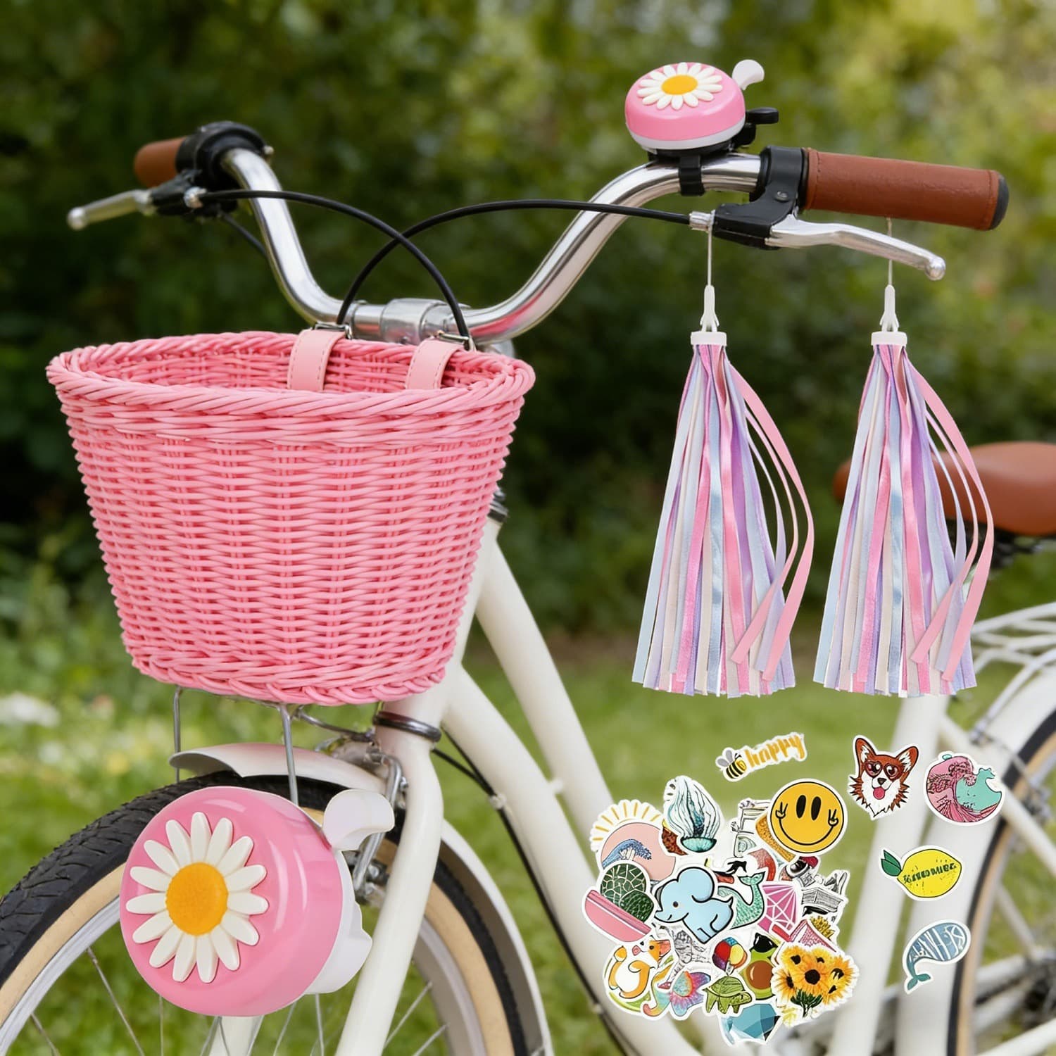 Fahrradkorb in Rosa