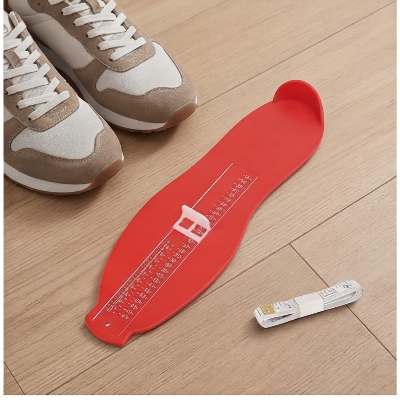 Fußmessgerät in Rot