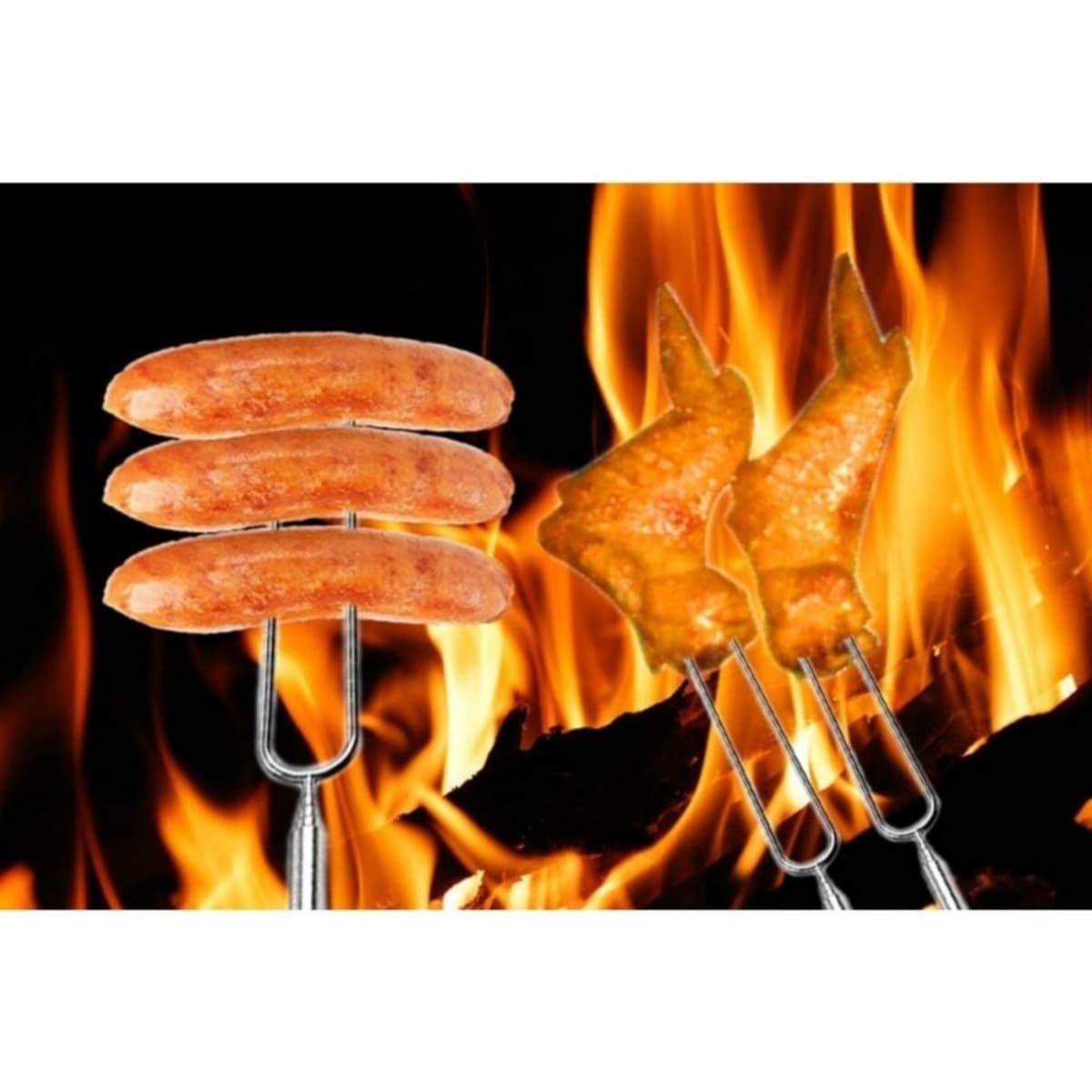 Grillspieße aus Edelstahl, ausziehbar