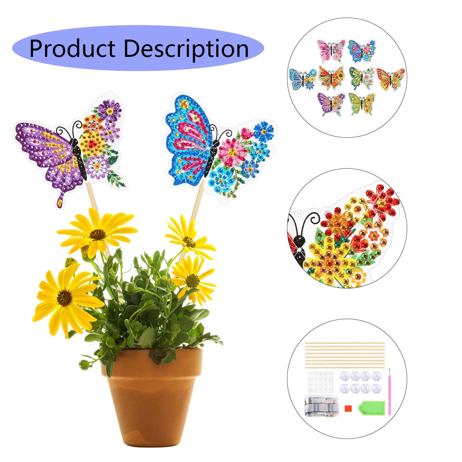 Diamond-Painting-Set Blumentopf