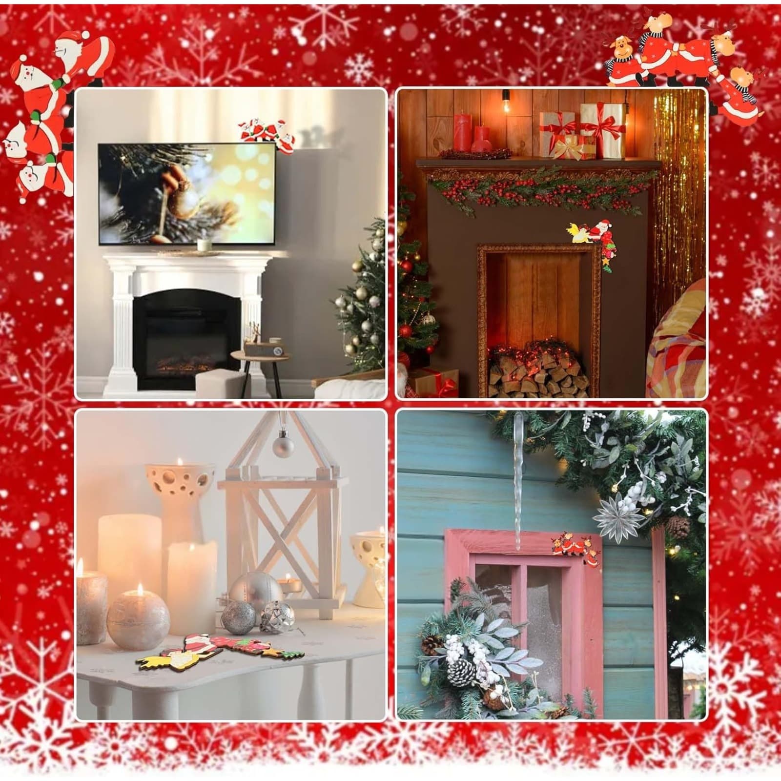 Weihnachts-Türrahmen-Deko aus Holz