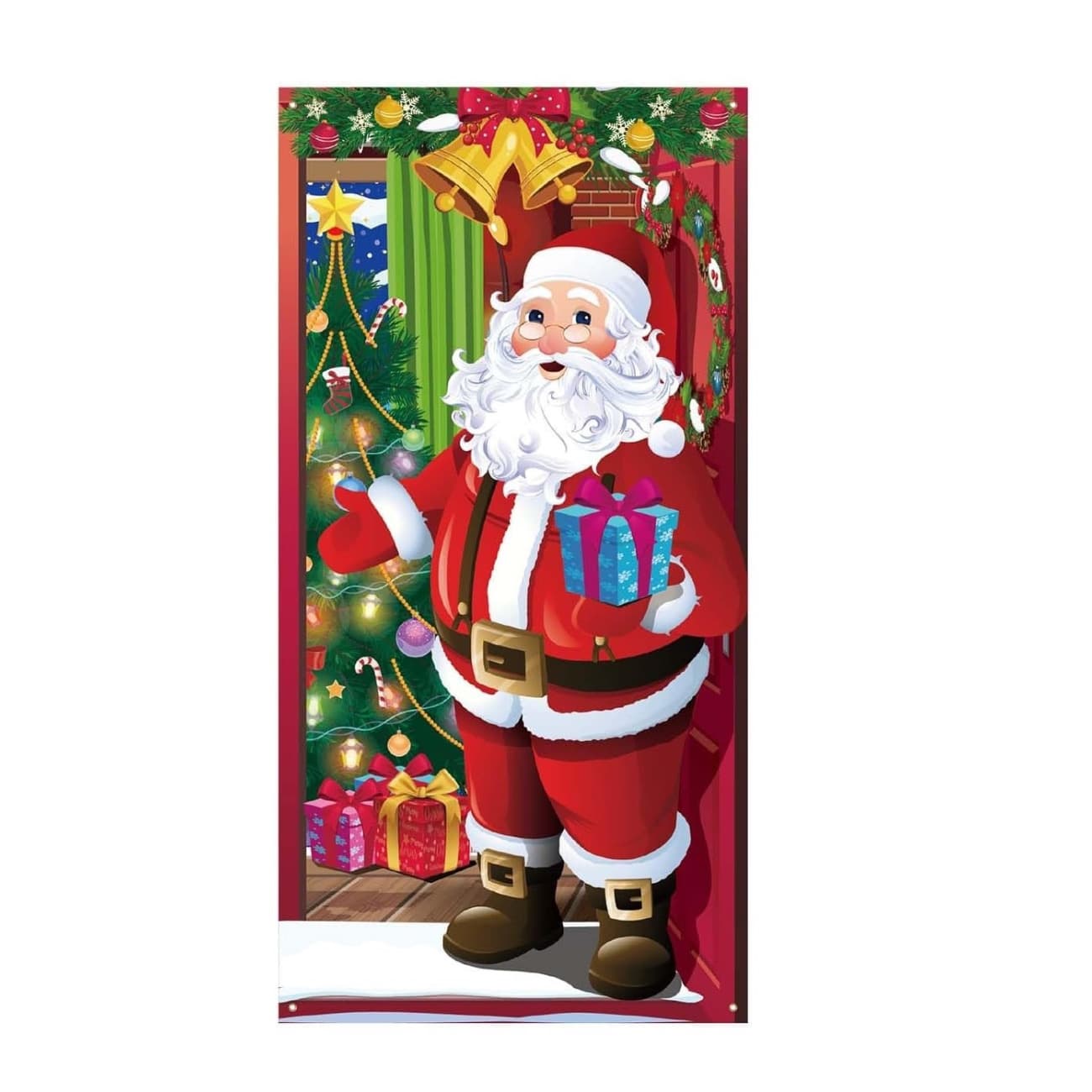 Weihnachtsmann-Türvorhang, rot