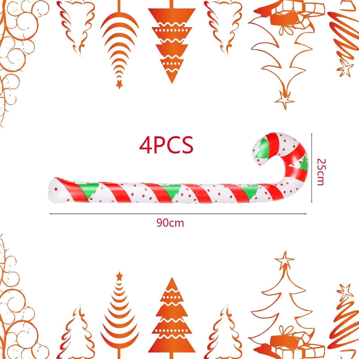 Aufblasbare Zuckerstangen