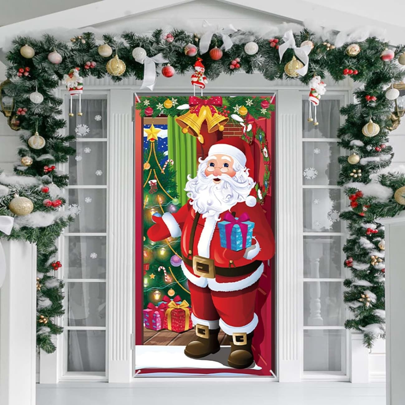Weihnachtsmann-Türvorhang, rot