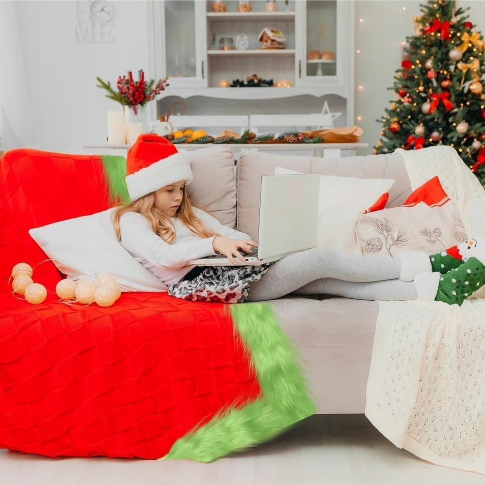 Weihnachtsbänder aus Fellimitat