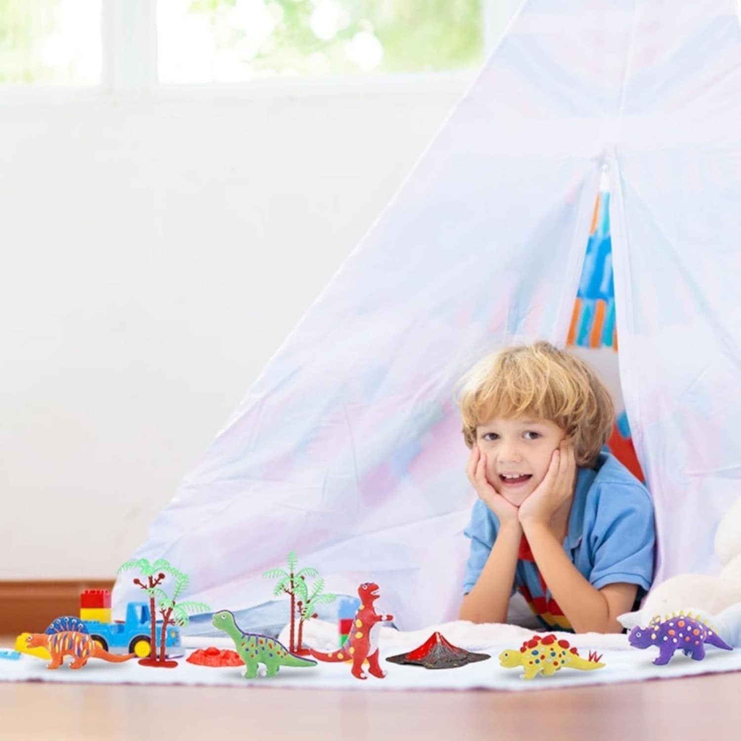 Dino-Bastelset aus Modelliermasse