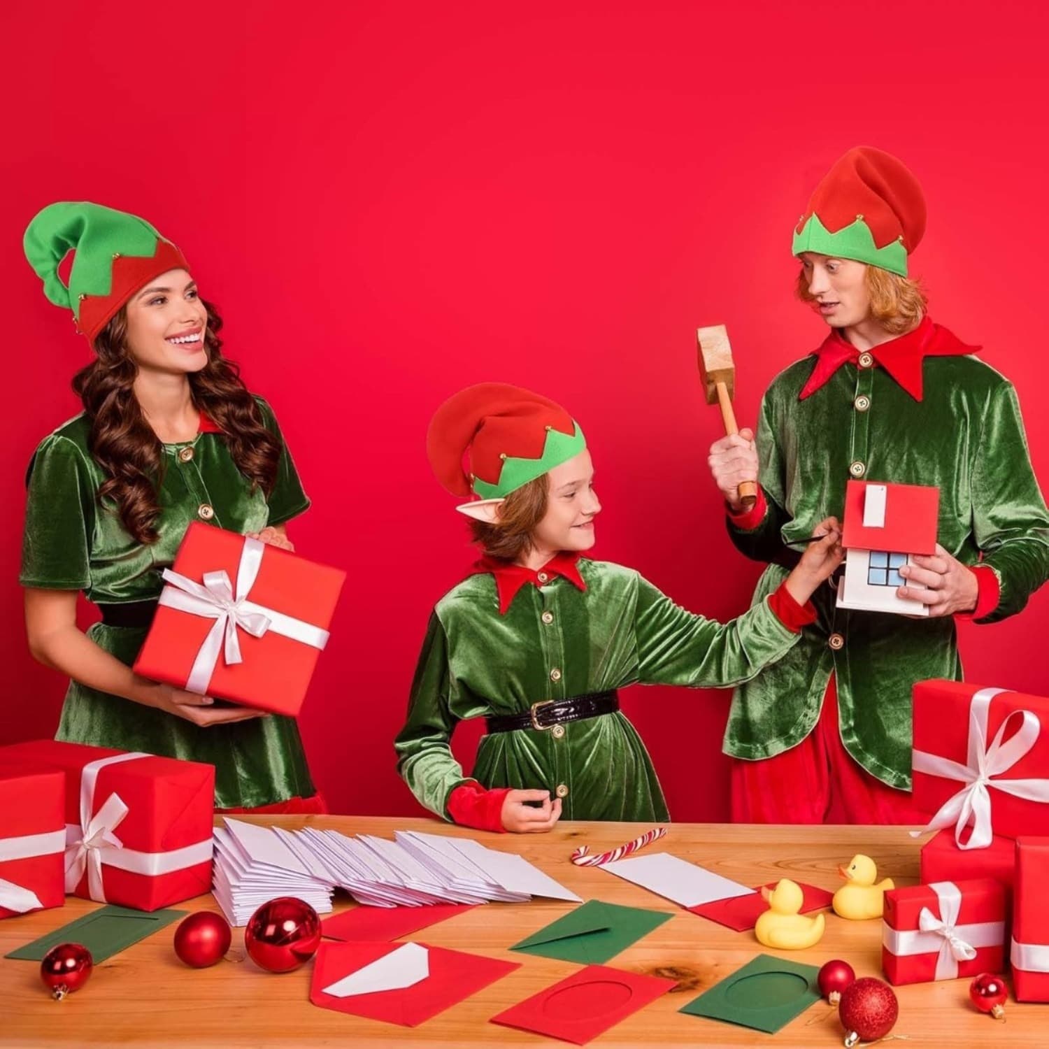 Weihnachtself-Mützen